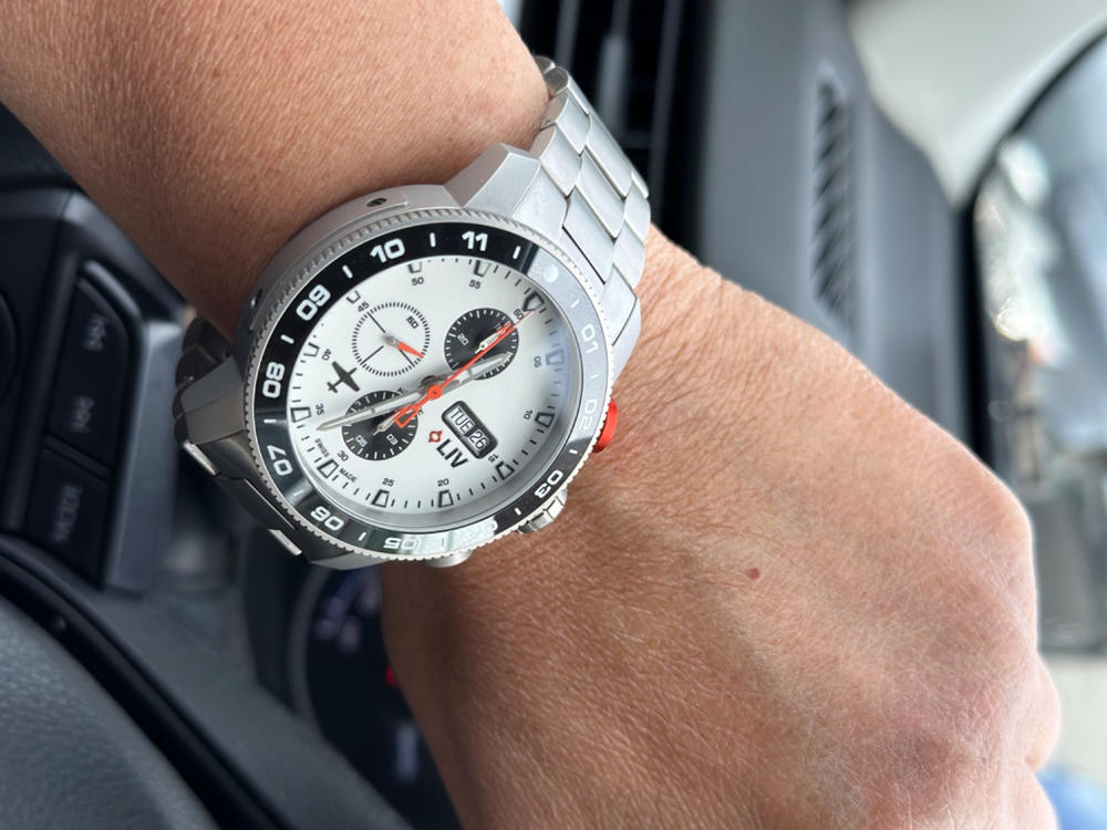 P-51 Pilots Titanium Bracelet - Customer Photo From TJ Morales