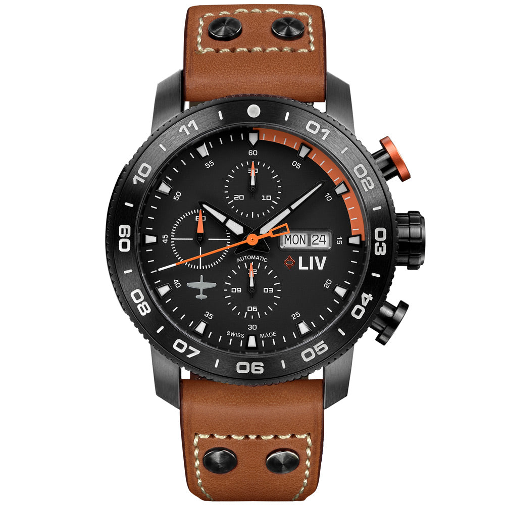 P-51 Black Titanium Chrono Black / Orange