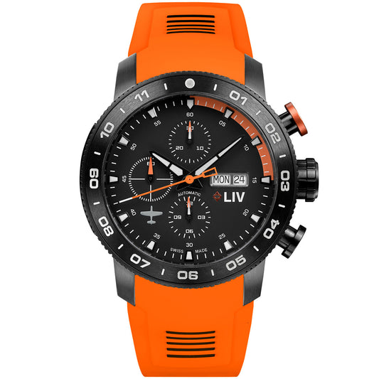 P-51 Black Titanium Chrono Black / Orange