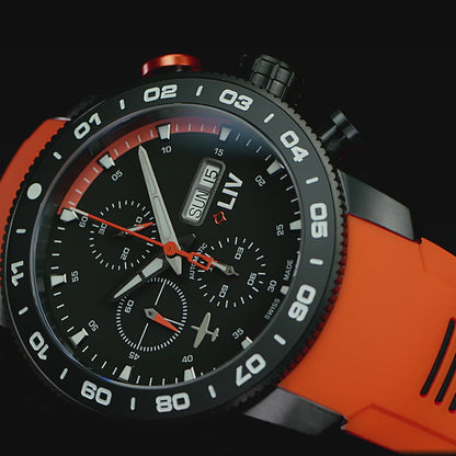 P-51 Black Titanium Chrono Black / Orange