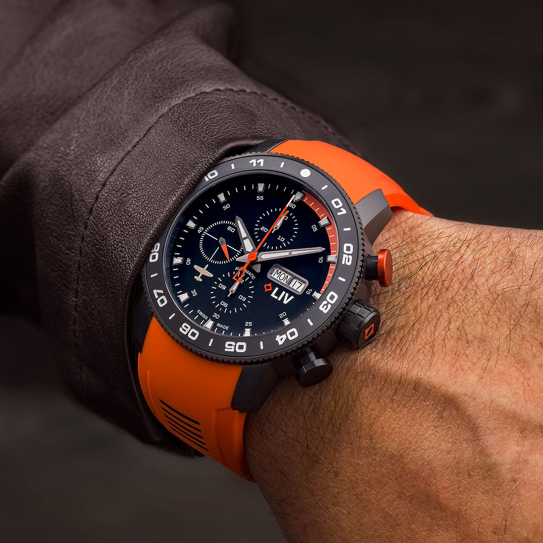 P-51 Black Titanium Chrono Black / Orange